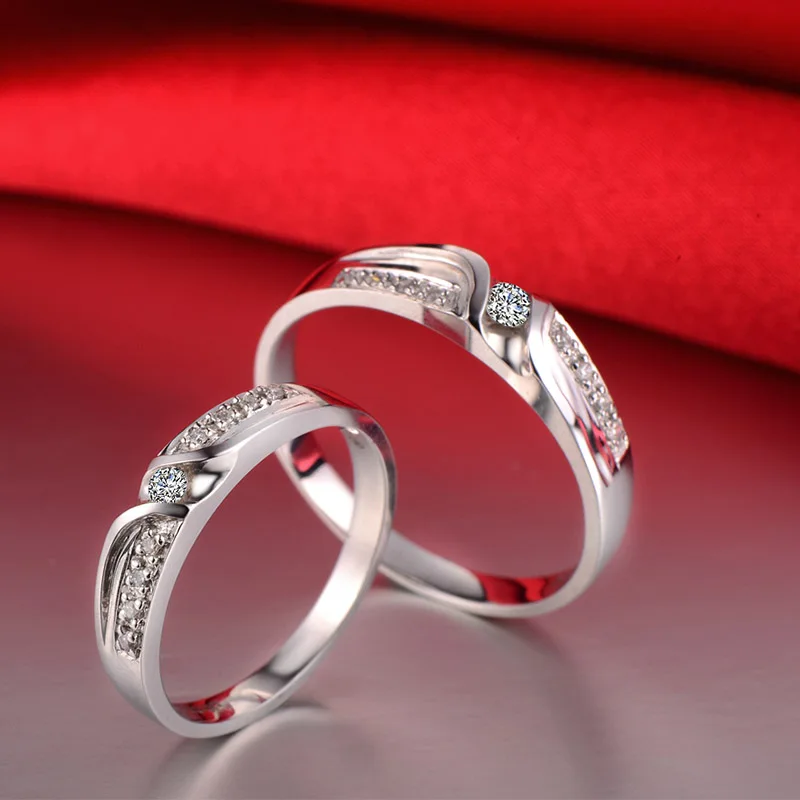 

18ct Gold Diamond Couple Set Rings Wedding Bands Engagement Rings for Men Women Free DHL Shipping
