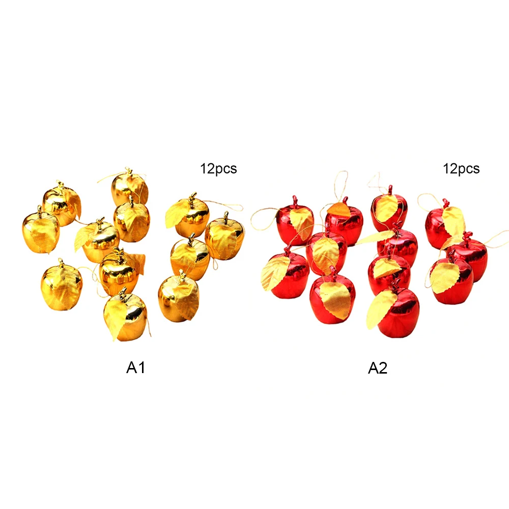 12 шт./компл. рождественские украшения яблоки кулон в виде ягоды Рождественское дерево подвесное украшение вечерние события рождественское подвесное украшение поставки