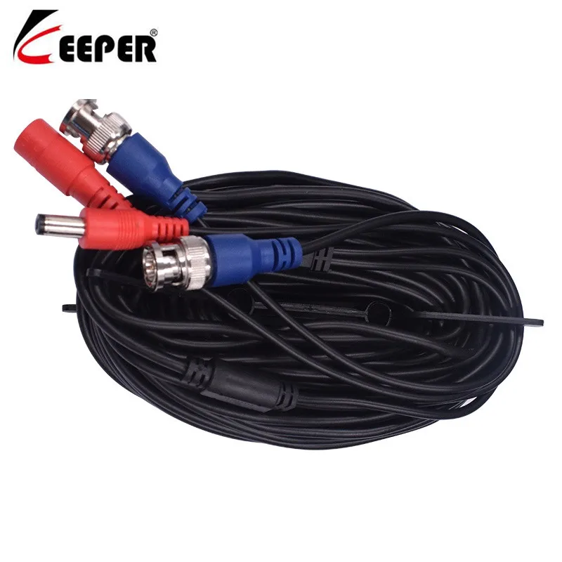 Premade CCTV Cable RG59 For Security Camera BNC Power Video Wire White Black Lot