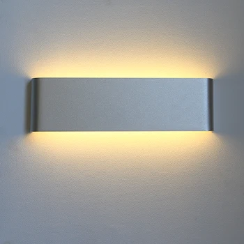 

Simple LED wall lamps aluminum alloy bedroom bedside lamp living room background wall lights black silve wall lights ZA LU1030