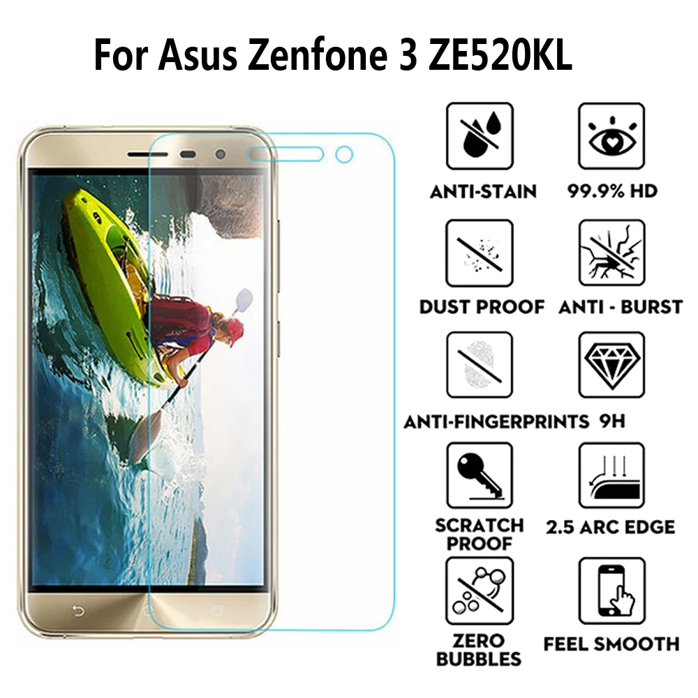 

2Pcs 9H 2.5D Tempered Glass For Asus Zenfone 3 ZE520KL Protector Film For Asus ZE520 520 520KL Explosion-proof Screen Protectors