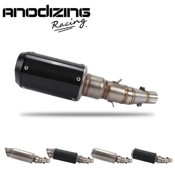 

stainless steel carbon Exhaust Muffler silencer middle pipe Connecting pipe FOR Kawasaki Z250 Z300 Ninja 300 Ninja250R 2008-2017