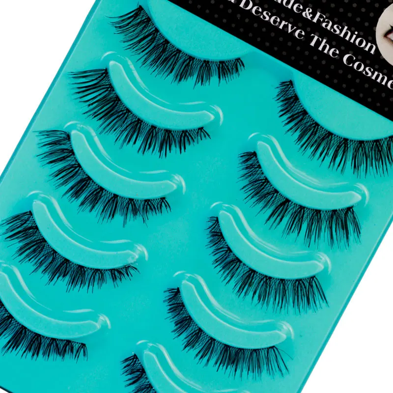 

5 Pairs Cross Winged False Eyelashes Handmade Extension Eyelash Natural Fake Eye Lashes Faux Cils Beauty Makeup Tool #K08