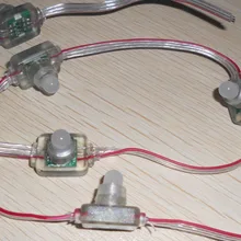 100 шт. DC12V WS2811 LED пиксель узел, с прозрачной проволока; Размер: L26mm* W18mm* H22mm