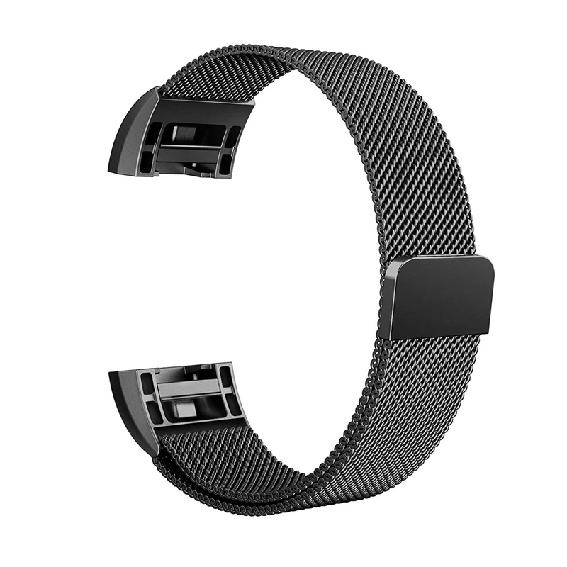 Нержавеющая сталь Магнитная Milanese Loop Band для Fitbit заряда 2 Замена Quick Release браслет ремешок для зарядки 2 ремешок