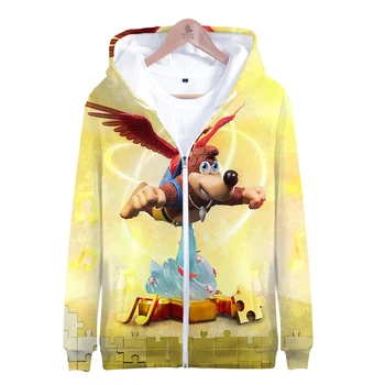 

Aikooki High Quality Banjo-Kazooie 3D Zipper Hoodies Men/Women Fashion Popular Harajuku Banjo-Kazooie Anime Zipper Sweatshirts