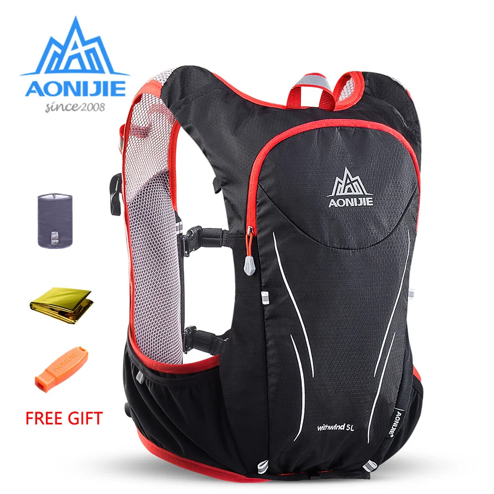AONIJIE C928 5L hidratación mochila chaleco arnés para 2L agua de la vejiga senderismo Camping corriendo maratón carrera deportes - 1