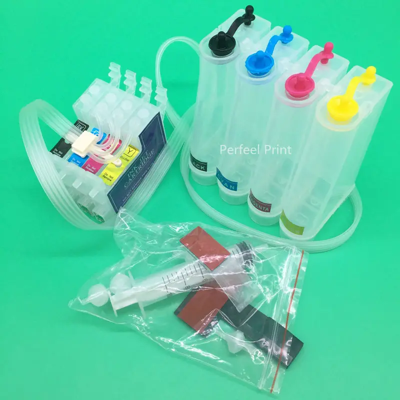 

4 Color T0631-T0634 Empty CISS Ink System With Permanent Chip For Epson Stylus C67 C87 CX3700 CX4100 CX4700 Printer