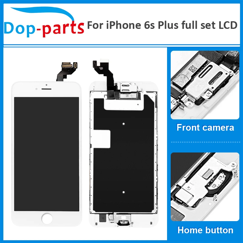 

5Pcs High Quality Full Set For iPhone 6s plus LCD Display Touch Screen Home button+Front camera Digitizer Assembly Replacement