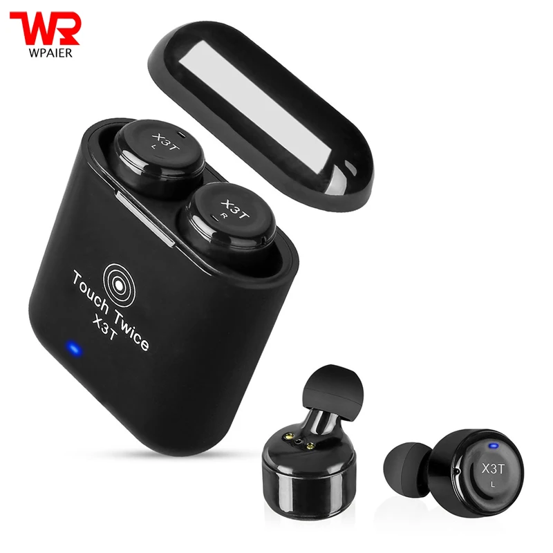 Wpaier X3T لمسة تحكم لاسلكي سماعات بلوتوث المحمولة البسيطة مضخم صوت ايفي سماعات سماعة مع شحن صندوق العالمي Wpaier X3T لمسة تحكم لاسلكي سماعات بلوتوث المحمولة البسيطة مضخم صوت ايفي سماعات سماعة مع شحن صندوق العالمي