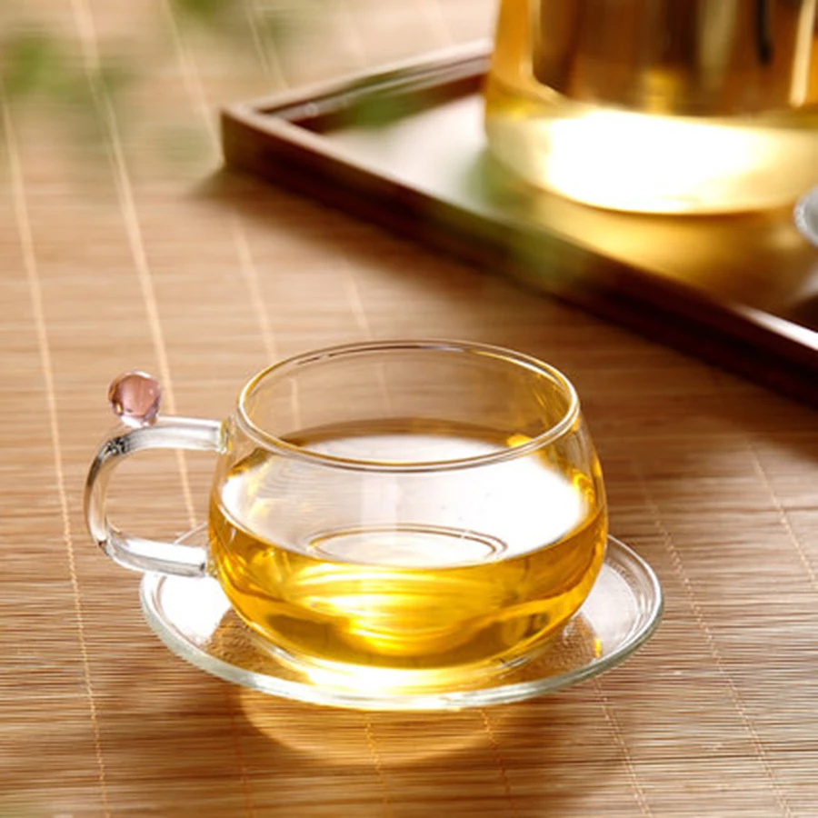 Unique Clear Creative Coffee Cup Set Tea Safe Beautiful Elegant Tea Cup Handle Tekopp Best Cups