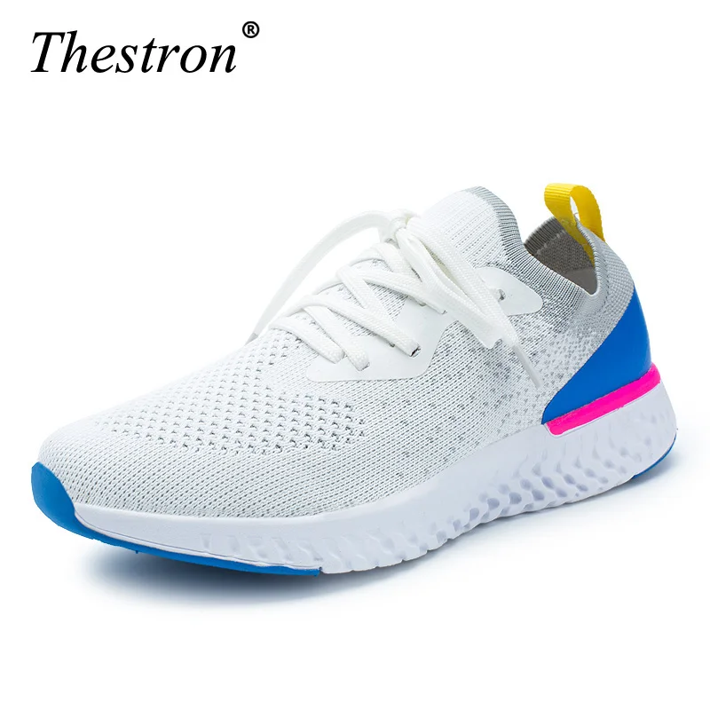 

Thestron Sport Shoes Woman Sneakers Women Female Running Shoes Mesh Breathable Lace-Up Chaussure Femme High Quality Pink White
