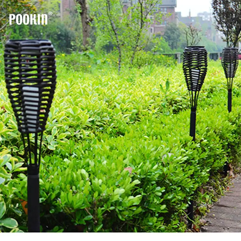 

Hot Sale LED Solar Light Outdoor Lamp Waterproof Solar Panel Rattan LED Torch Light Lawn Garden Solar LED Lighting Lamp