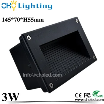 

10PCS 145*70mm 3w aluminum outdoor corner lamp recessed stair floor lights led concave lamp focos led garden decoration