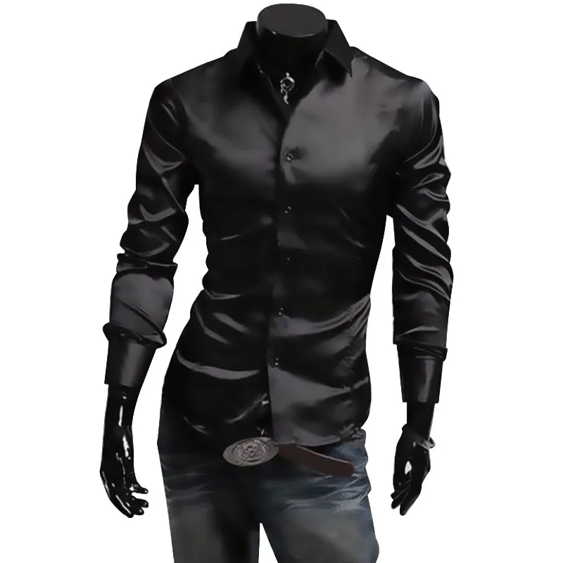 Best And Cheapest Mens Dress Shirts Huation Mens Silk Shirt 2017 ...