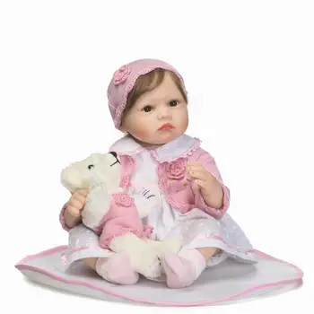 55cm Silicone Reborn Baby Doll Toys For Girl 22inch Lifelike Reborn Babies Play House Toy Kids Child Birthday Gift Brinquedos 55cm Silicone Reborn Baby Doll Toys For Girl 22inch Lifelike Reborn Babies Play House Toy Kids Child Birthday Gift Brinquedos
