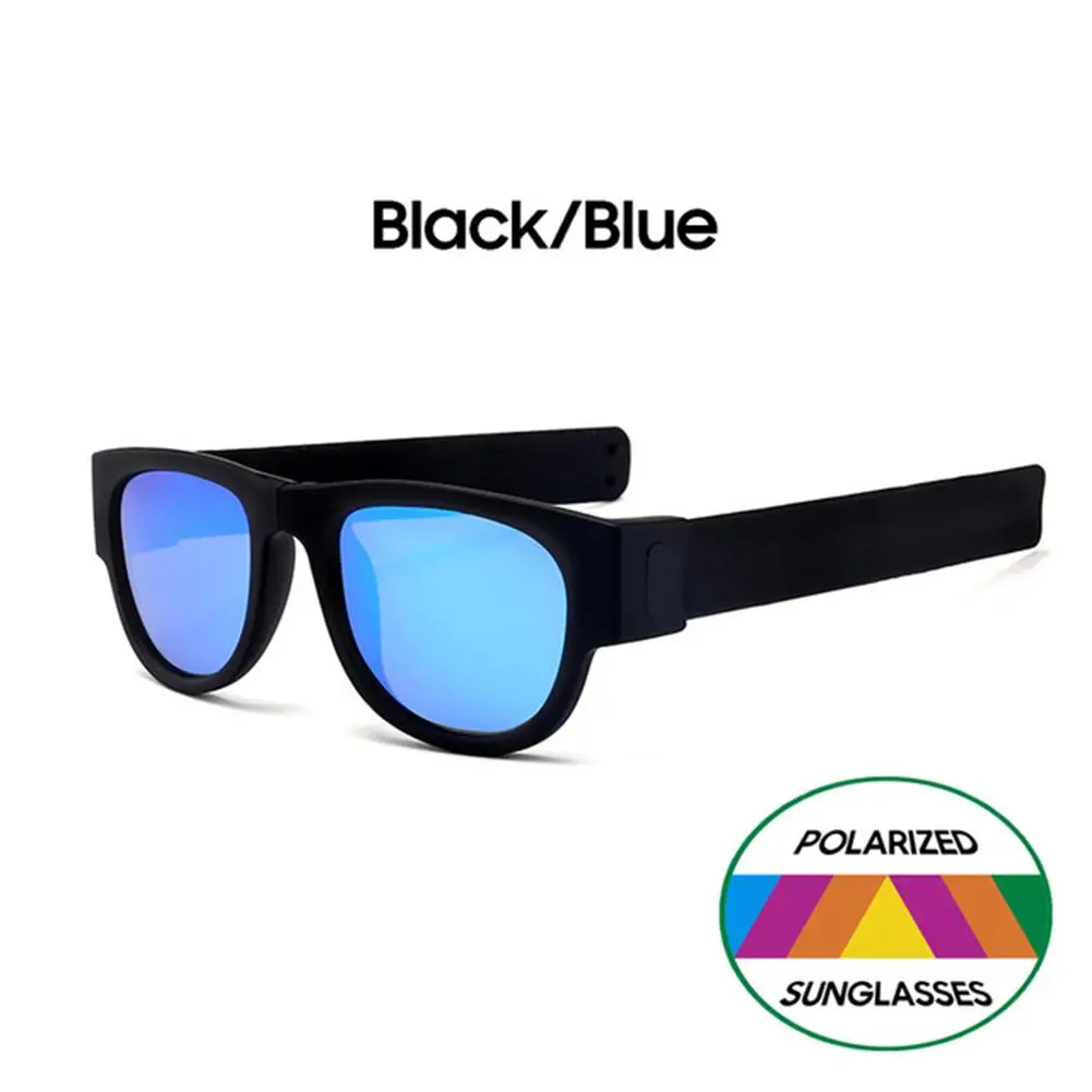 Складные солнцезащитные очки Slap поляризационные женские Сланцевые мужские часы наручные складные оттенки пляжные спортивные велосипедные солнцезащитные очки - Цвет: blue