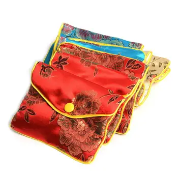 

*2015 Free Shipping 24Pcs 8*6.5Cm Mixed Color Jewelry Packaging Silk Purse Pouch Bag Christmas Wedding Party Gift Bags & Pouches