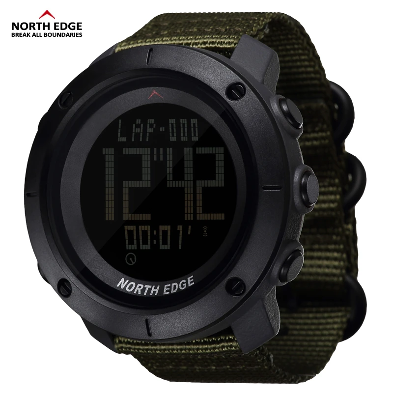 Мужские спортивные цифровые часы NORTH EDGE для бега плавания военные армейские