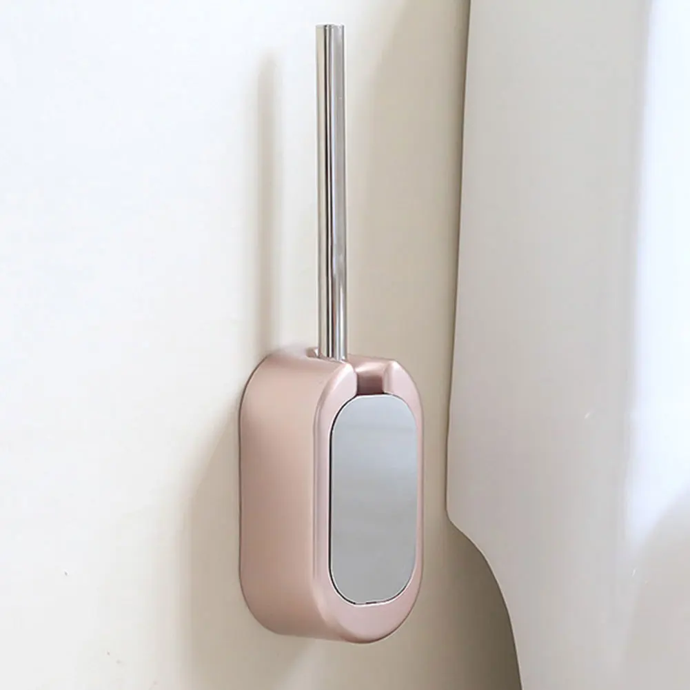 

Home Cleaning Storage Box Long Handle Bathroom Modern Wall Mount Set Punch Free Toilet Brush