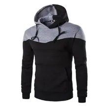 New Fashion Winter Hoodies Men Sudaderas Hombre Hip Hop Mens Hoodie Decorative Pocket Patchwork Sweatshirt#6128