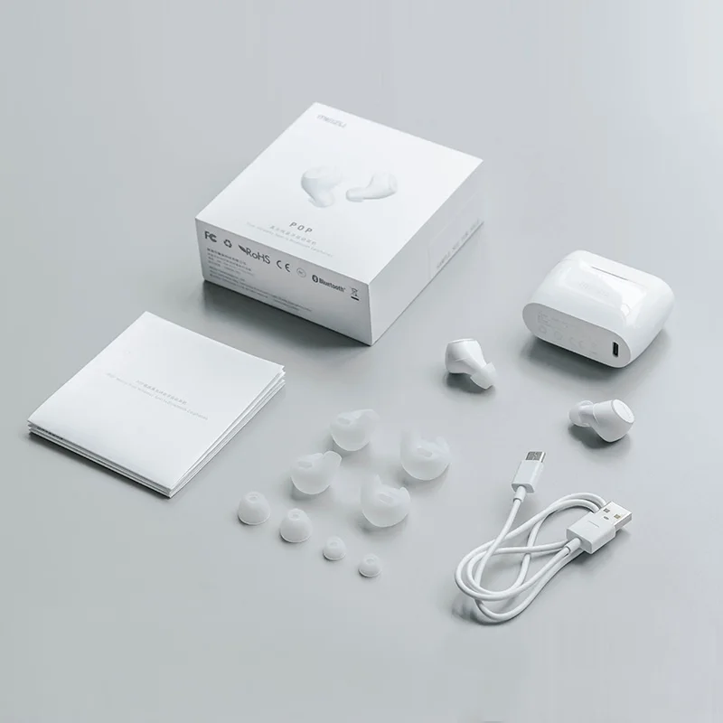 Оригинальные двойные беспроводные наушники Meizu POP TW50 мини гарнитура TWS спортивные
