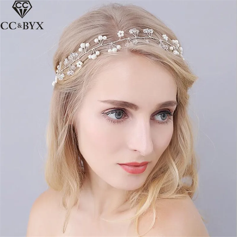 CC Jewelry Hairbands Flower Crown Headband Wedding Hair Accessories For Women Tiaras Party