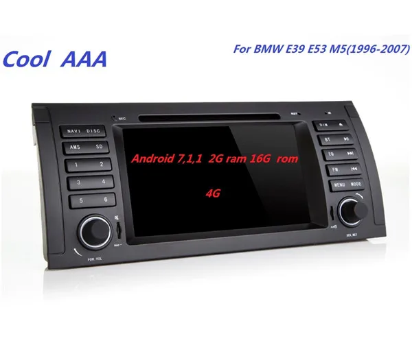 Sale Wholesale! car radio dvd gps android 7.1.2  For BMW E39 E53 M5(1996-2007) with WIFI Bluetooth Phonelink BT 1080P Ipod Map 4G 3