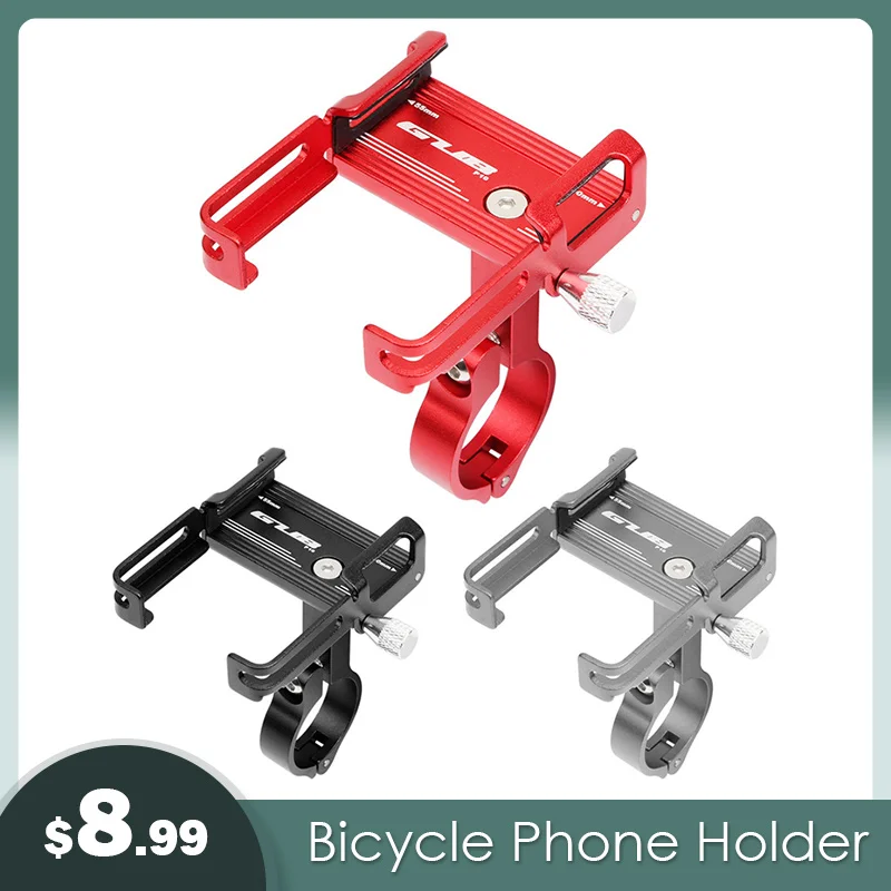 

GUB Aluminum Alloy Bike Phone Stand For 3.5" to 6.5" Smartphone Adjustable Support Bicycle Phone Holder Motorcycle Mount Clip