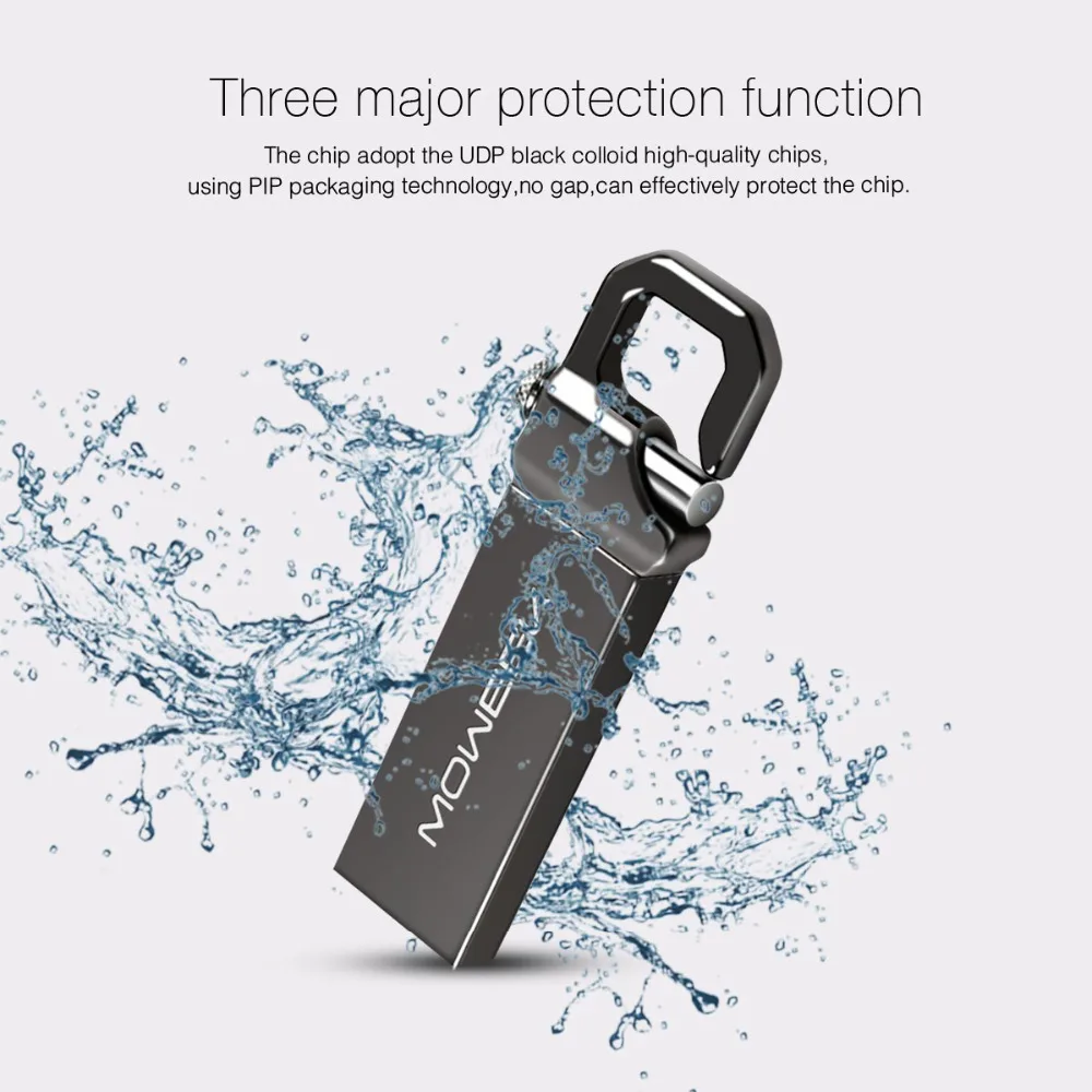 Moweek USB флеш накопитель usb 2 0 реальная емкость 8 ГБ 16 32 64 128 флешка водонепроницаемая
