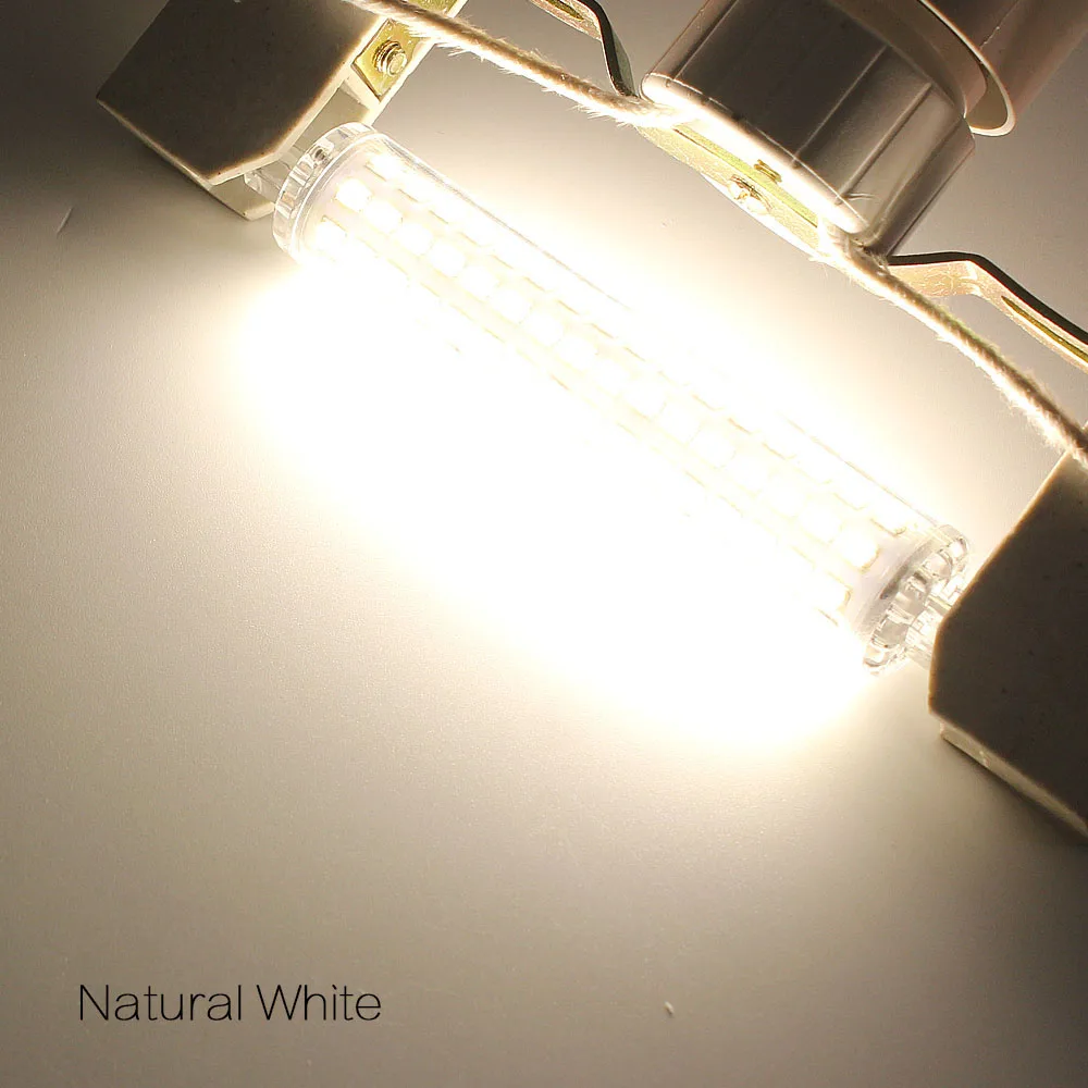 4 Вт 78 мм 8 Вт 118 мм R7S светодиодный светильник-кукуруза 2835SMD AC 220V Заменить Галогеновый свет пятна натуральный белый 4000K 3000K 6000K - Испускаемый цвет: Естественное освещение