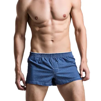 

New Arrival 2018 Men Sexy Underwear Lattice Plaid Dot Boxer Shorts Print Cuecas Bermuda Male Panties