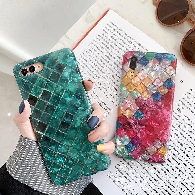 

Shell texture Cases for Huawei P10 P20 P30 Pro Mate 10 20 Pro Fish scales cover For Honor 9 10 Nova 3 3i 4 back funda Capa