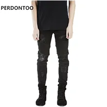 Mens Skinny Jean Distressed Slim Elastic Jeans Denim Biker Jeans Hip hop Pants Washed Ripped Jeans plus size 28-38 Mens Skinny Jean Distressed Slim Elastic Jeans Denim Biker Jeans Hip hop Pants Washed Ripped Jeans plus size 28-38
