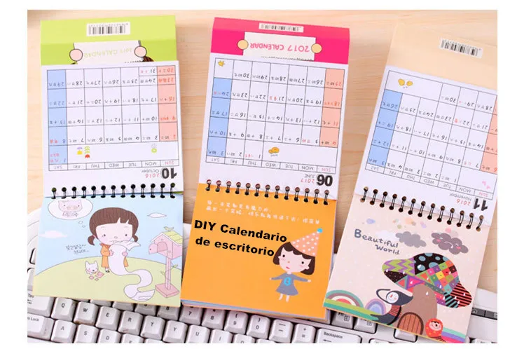 Table Calendar 2017 Kawaii Calendrier Diy Calendario De Escritorio Desktop Calendars Cute Kalender Cartoon Bureaukalender 1 Pcs Calendar Calendar Framecalendar Flash Aliexpress calendario usa open