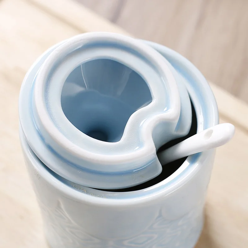 Керамический костяной чайник из Китая набор сахарных горшков для соли (3 шт.) с