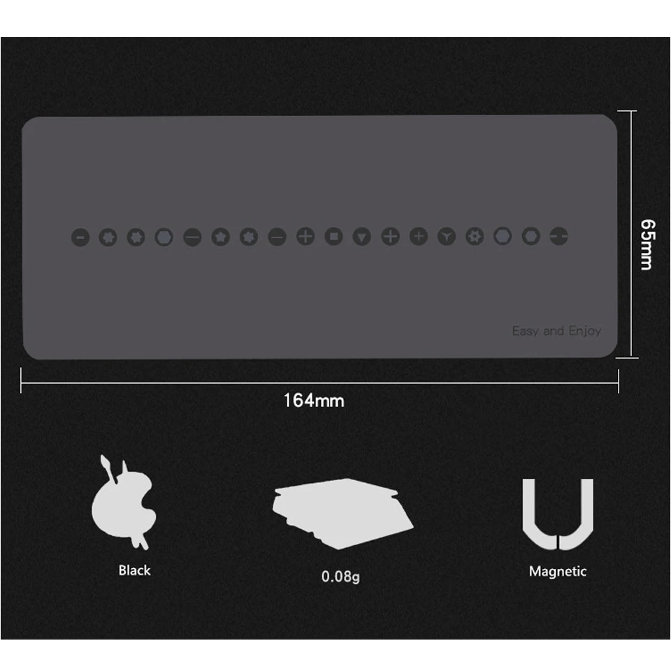 M-Triangle Magnetic Screwpad Screw Postion Memory Plate Mat For kit  165 x 65mm Mijja  Mobile Phone Hand Tool Set