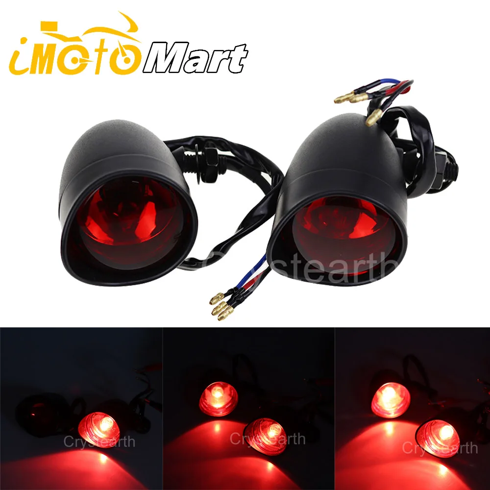 

Black Bullet Type Motorcycle Retro Turn Signals Indicator Blinker Tail Lights For Harley Chopper Bobber Cafe Racer Light Lamp