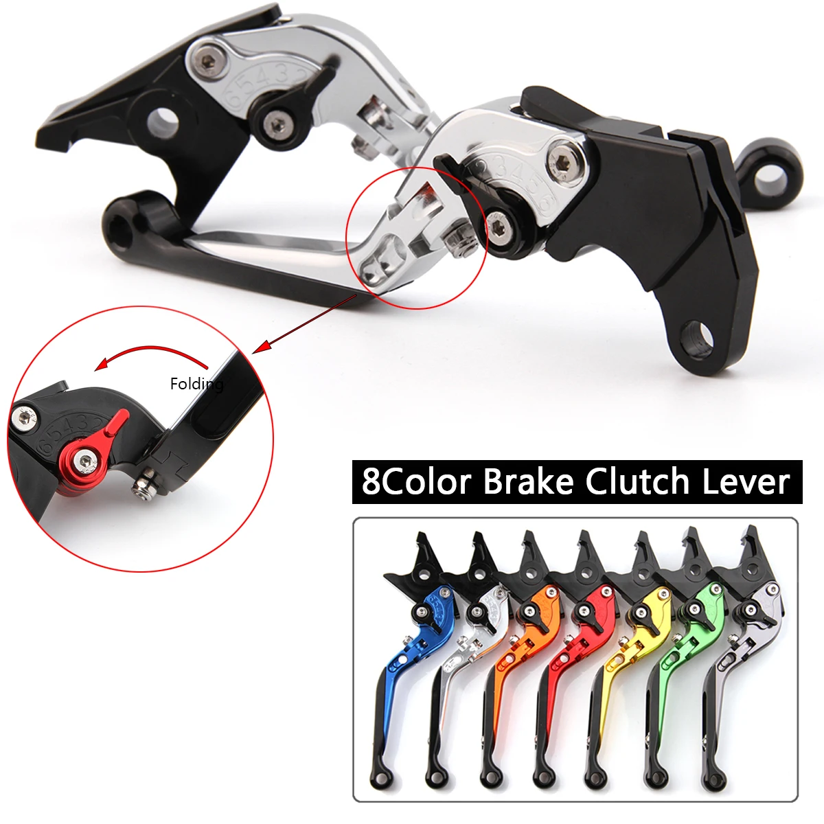 

CNC Levers for Kawasaki Ninja ZX6R ZX9R ZX10R ZX12R ZZR600 1000 Motorcycle Adjustable Folding Extendable Brake Clutch Levers