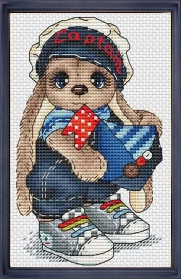 Needlework 14CT 16CT Cross Stitch DIY Count Embroidery Set Captain rabbit | Дом и сад