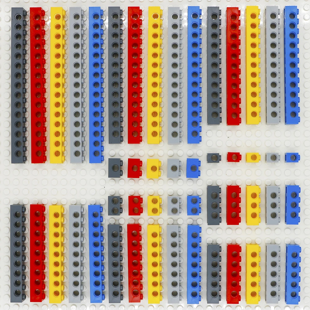 Comprar Compatible LegoINGlys bloques de construcción técnica piezas a granel ladrillos gruesos MOC 10 tamaño 5 combinación de colores tachonado largo haz juguetes lote