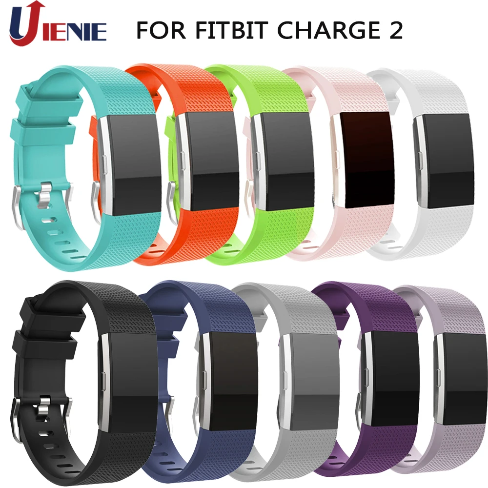 Silicone Sport Fitness Bracelet Wristband Strap for Fitbit Charge 2 Tracker Band 