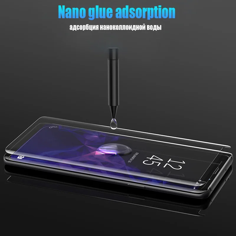 Изогнутое закаленное стекло для Samsung Galaxy S20 S10 S9 S8 Plus S7 Edge Note 8 9 10 20|Защитные стёкла и