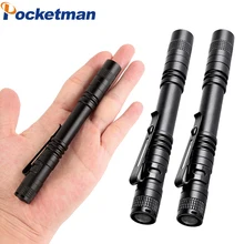 Pack of 3,Pen Light Mini Portable LED Flashlight Tactical Torch XPE-R3 Flash Light 1000LM Hunting Camping Lamp For 2xAAA battery