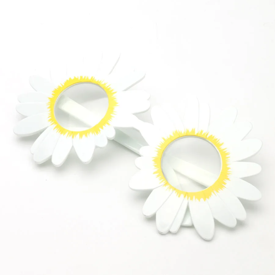 Funny White Daisy Flower Costume Glasses Women Wedding Photo Booth Props Accessories Night Events Party Supplies Decoration