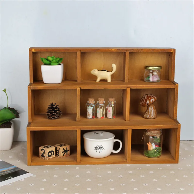 Durable Home Decor Vintage Crafts Storage Boxes Multifunctional Wooden