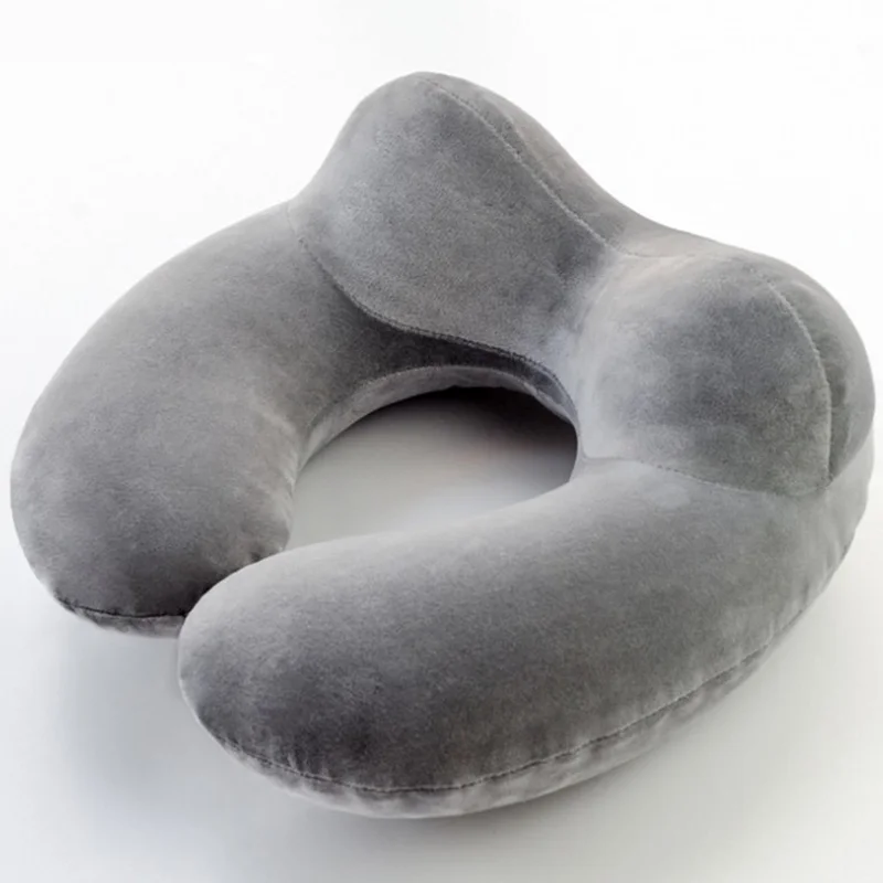 

U-shaped Inflatable Travel Pillow Portable Neck Protection Pillow Travel Inflatable Pillows U-blowing Aircraft Pillow 3 in 1 Set