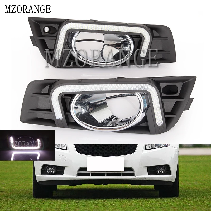 

MZORANGE LED drl Daytime Running Light For Chevy For Chevrolet Cruze 2009-2013 With Yellow Turn Signal Day Light Switch