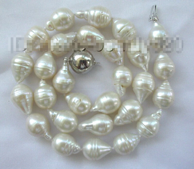 

stunning big 16mm baroque white reborn keshi freshwater pearl necklace 948^^^@^Noble style Natural Fine jewe FREE SHIPPING