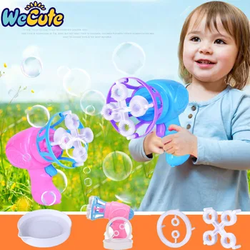 

Wecute Summer Fun Bubble Blower Machine Toy Kid Soap Water Bubble Gun Family Games Electric Manual Gun Blower Toys for Kids Gift
